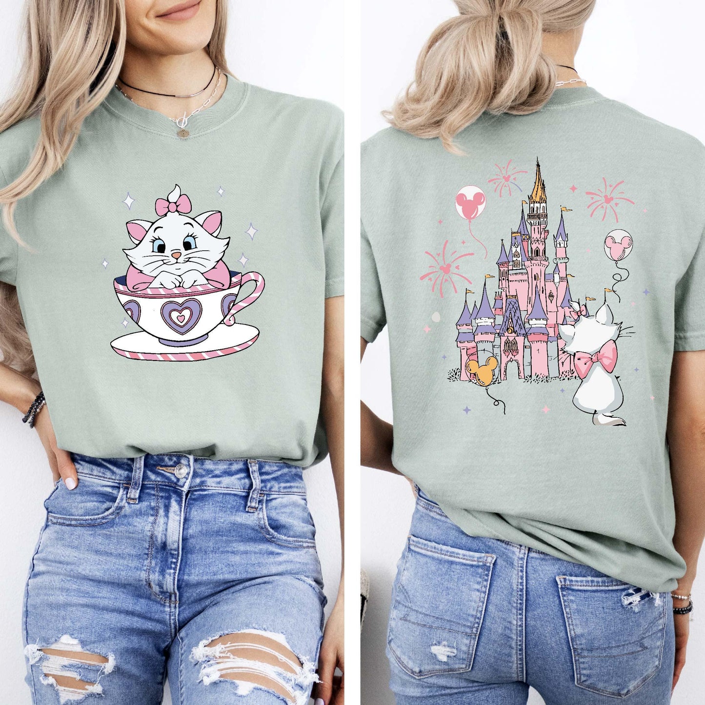 Disney The Aristocats Marie Cat Mad Tea Cup Party Shirt