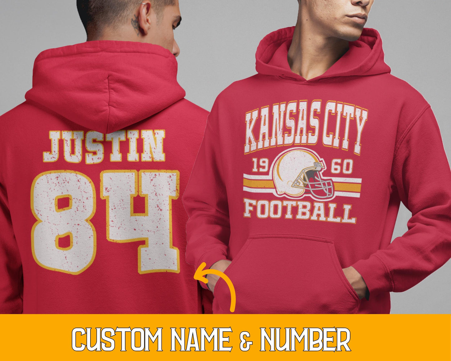Custom Retro NFL Football Sweatshirt Hoodie