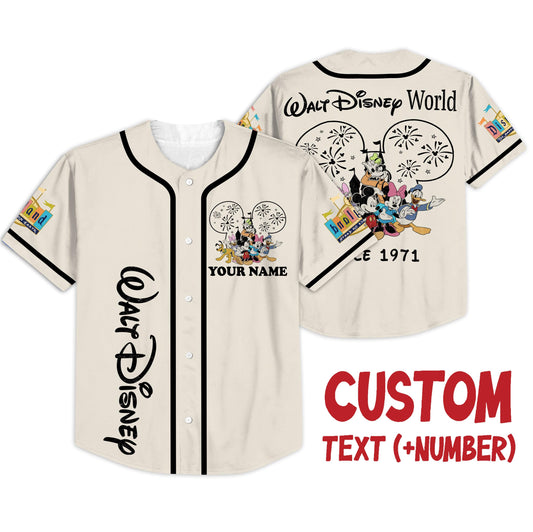 Custom Mickey and Friends Baseball Jersey