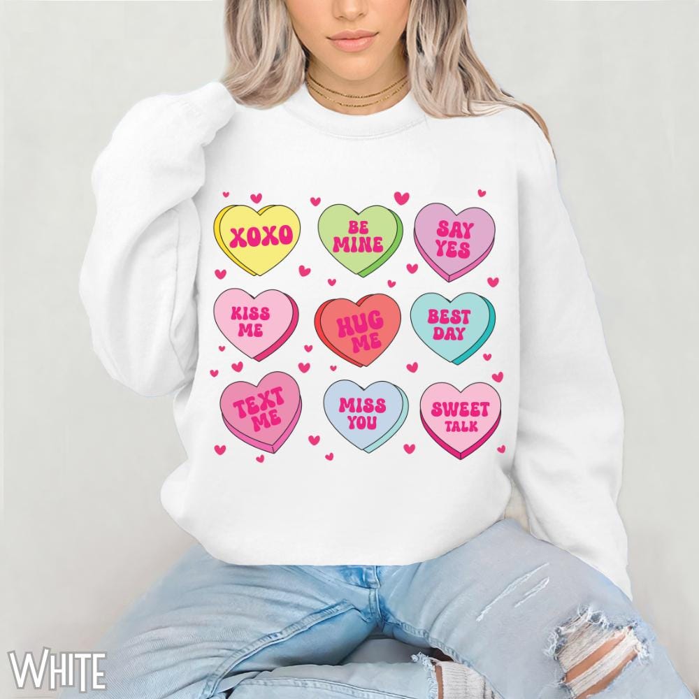 Women's Valentine Conversation Hearts Sweatshirt