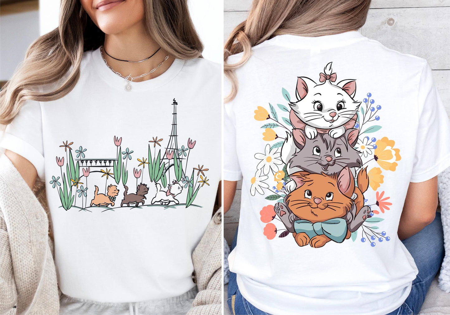 Disney The Aristocats Shirt, Marie Toulouse Berlioz Cats T-Shirt