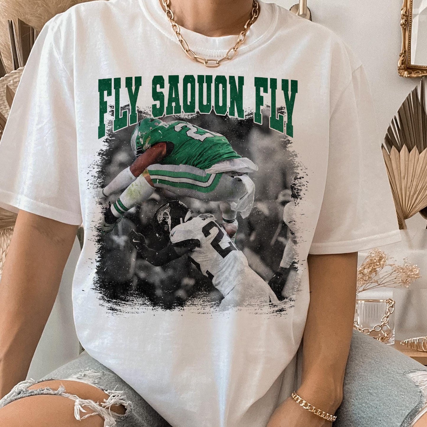 Fly Saquon Barkley Eagles Fly Reverse Hurdle Shirt