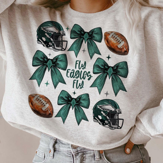 Girly Eagle Bow Philadelphia Eagles Shirt