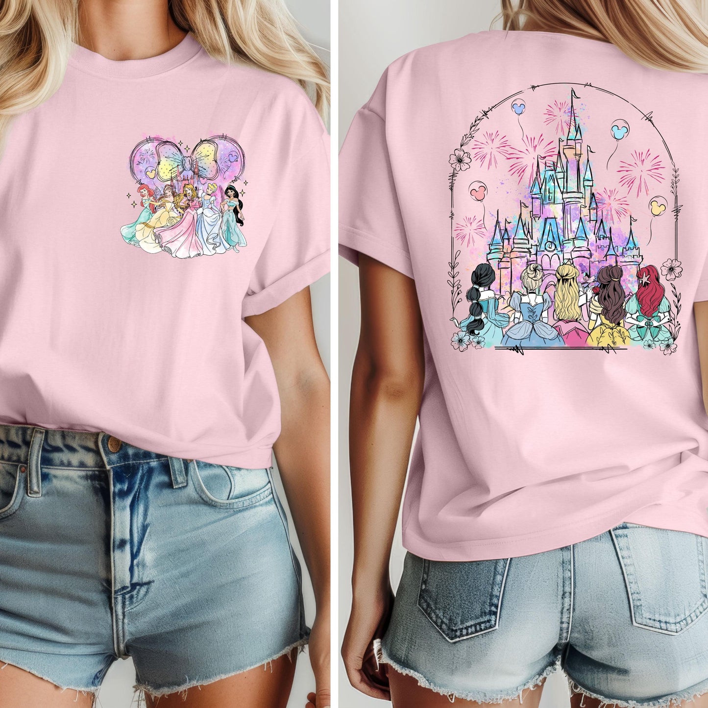 Watercolor Castle Princess Shirt, Disney Castle Shirt