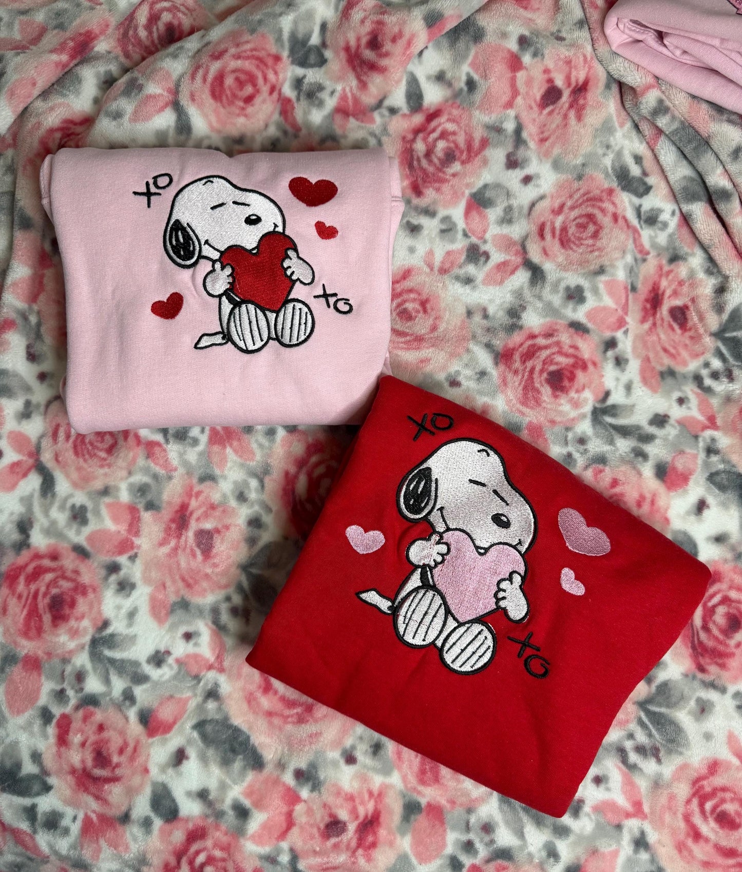 Valentine’s Day Embroidered Snoopy Sweatshirt