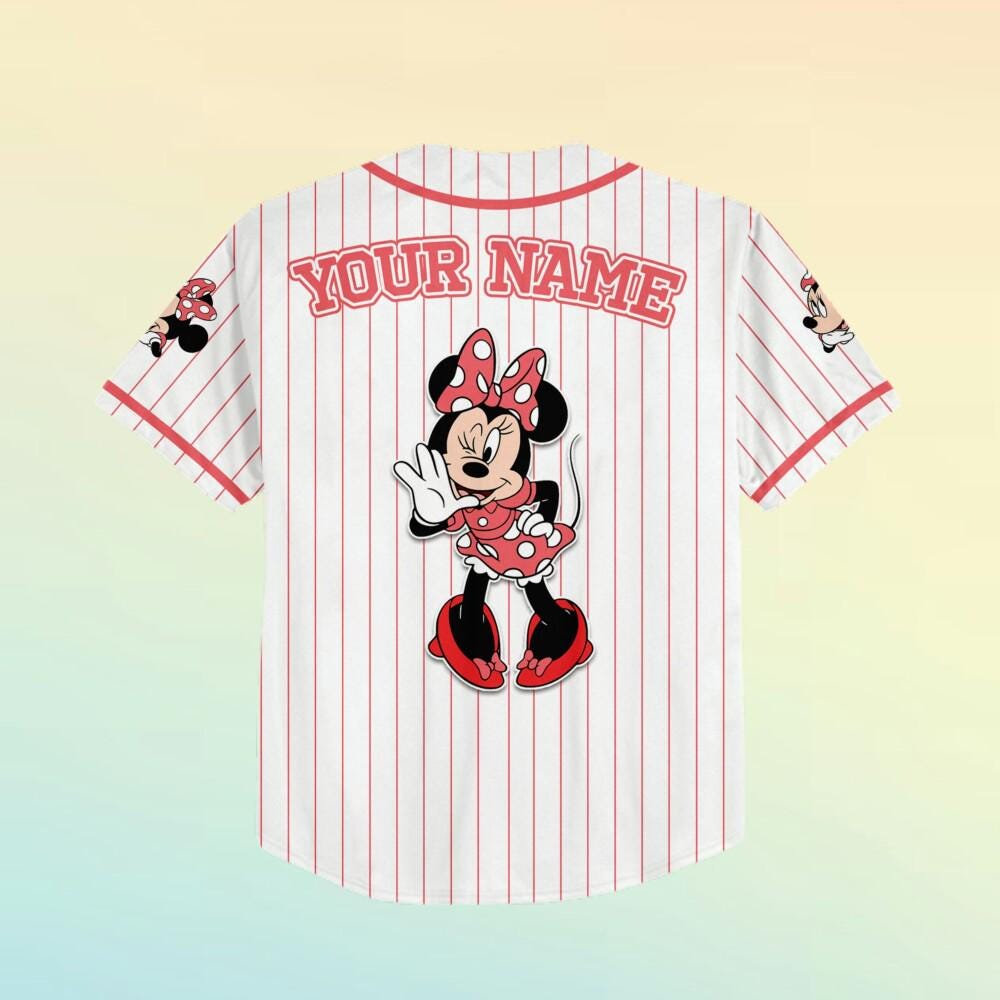 Custom Disney Minnie Mouse Baseball Jersey