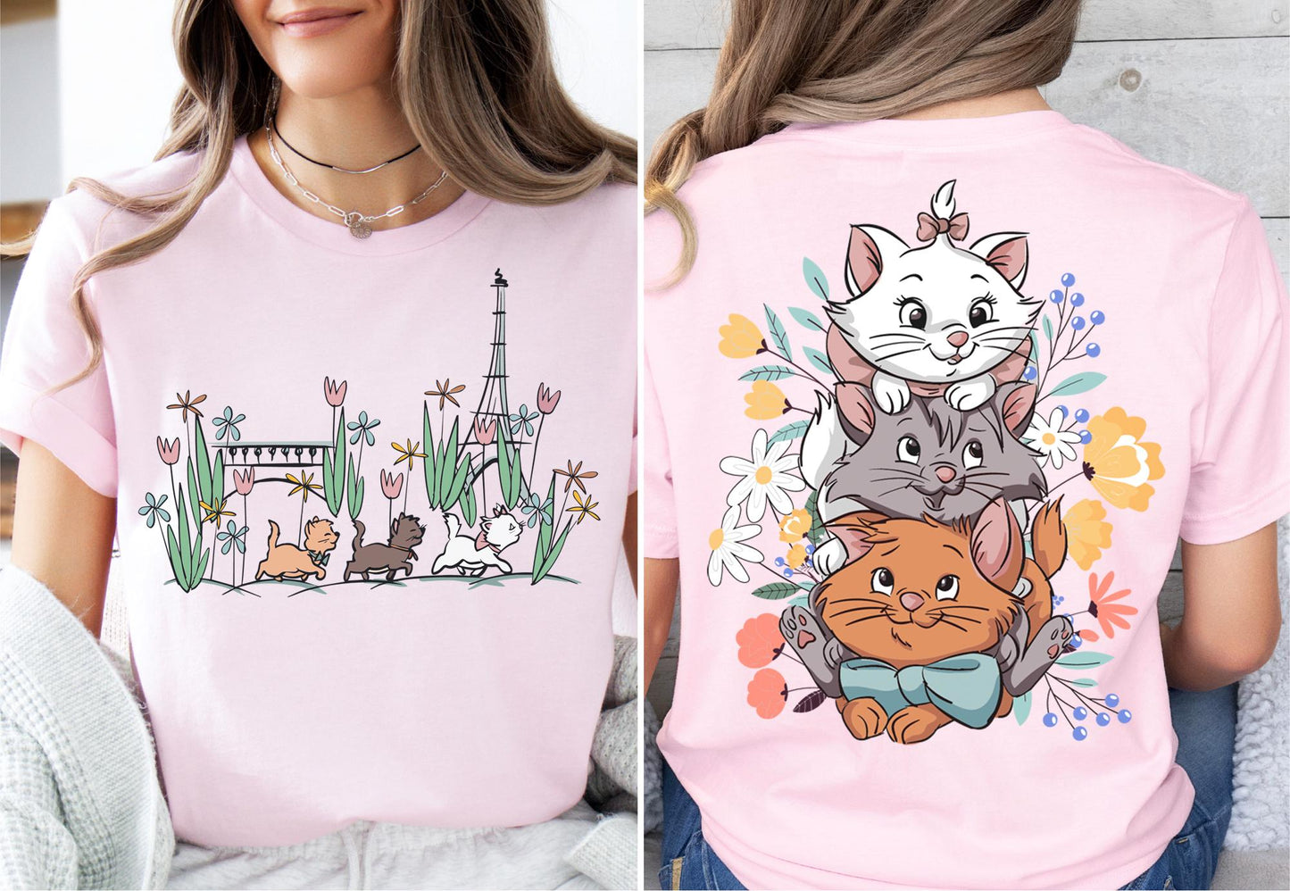 Disney The Aristocats Shirt, Marie Toulouse Berlioz Cats T-Shirt