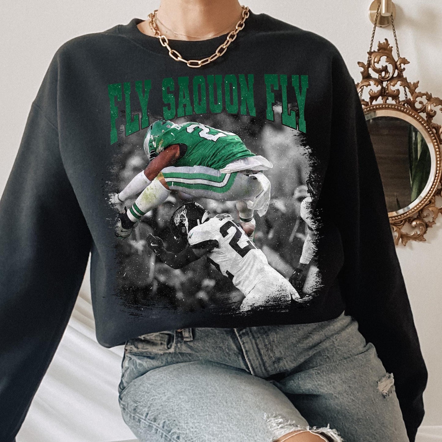 Fly Saquon Barkley Eagles Fly Reverse Hurdle Shirt