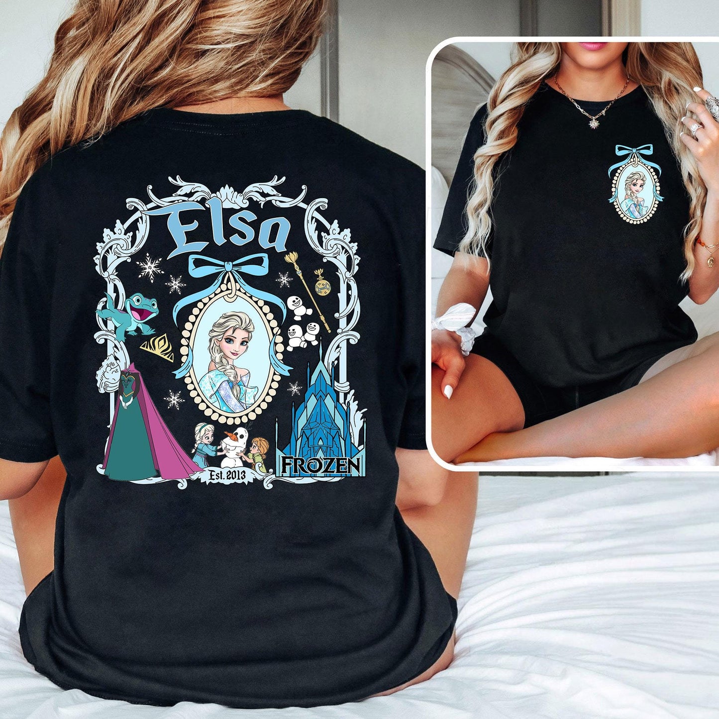 Coquette Bows Disney All Princesses Characters Shirt