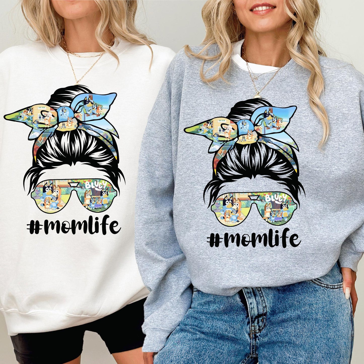 Blue Dog Mom Life Shirt