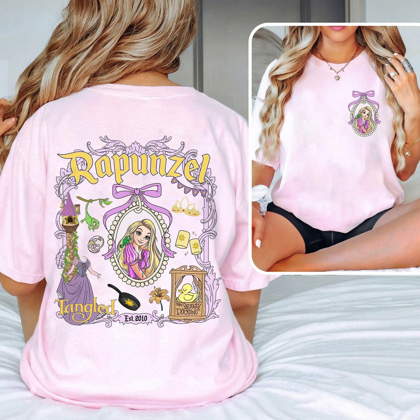 Coquette Bows Disney All Princesses Characters Shirt