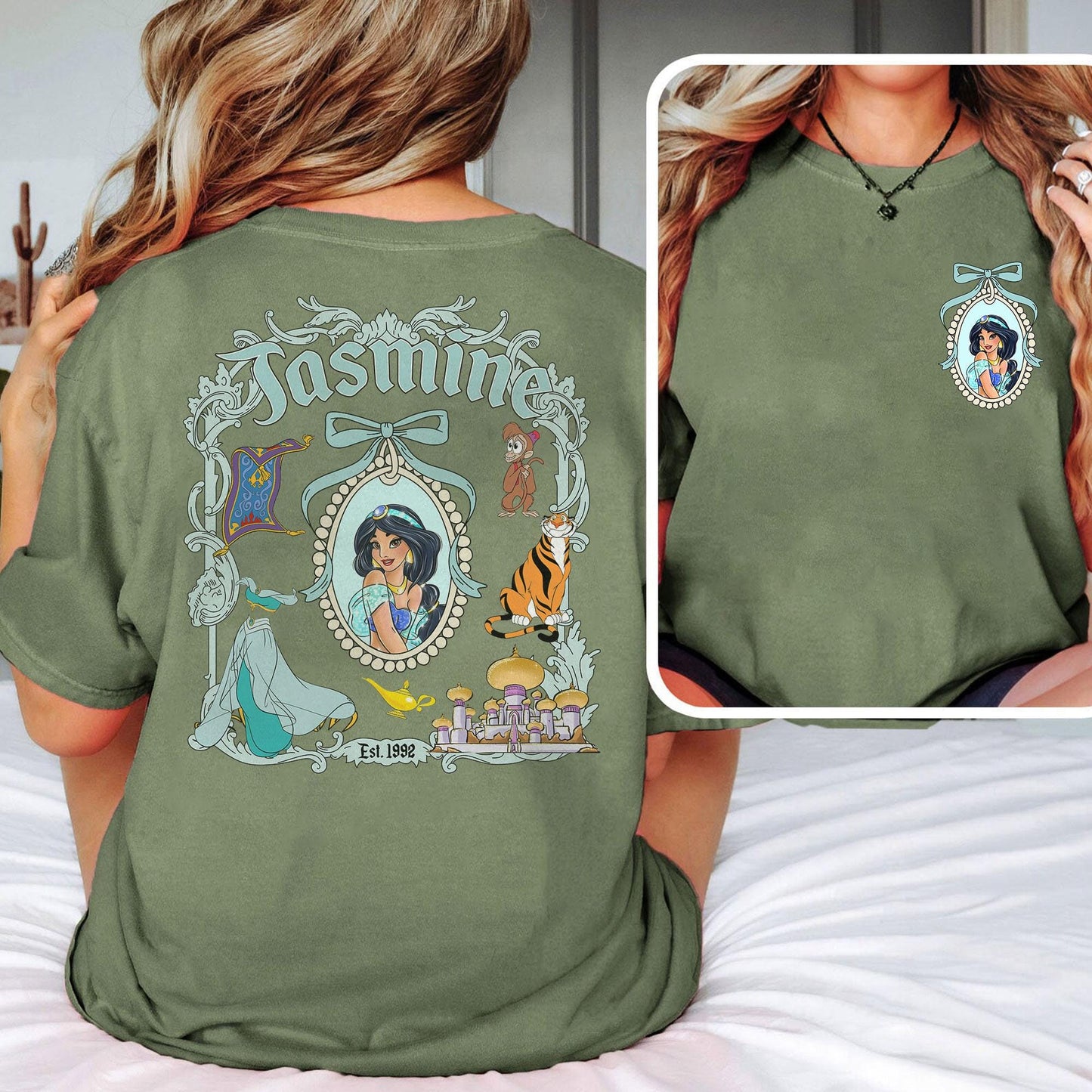 Coquette Bows Disney All Princesses Characters Shirt