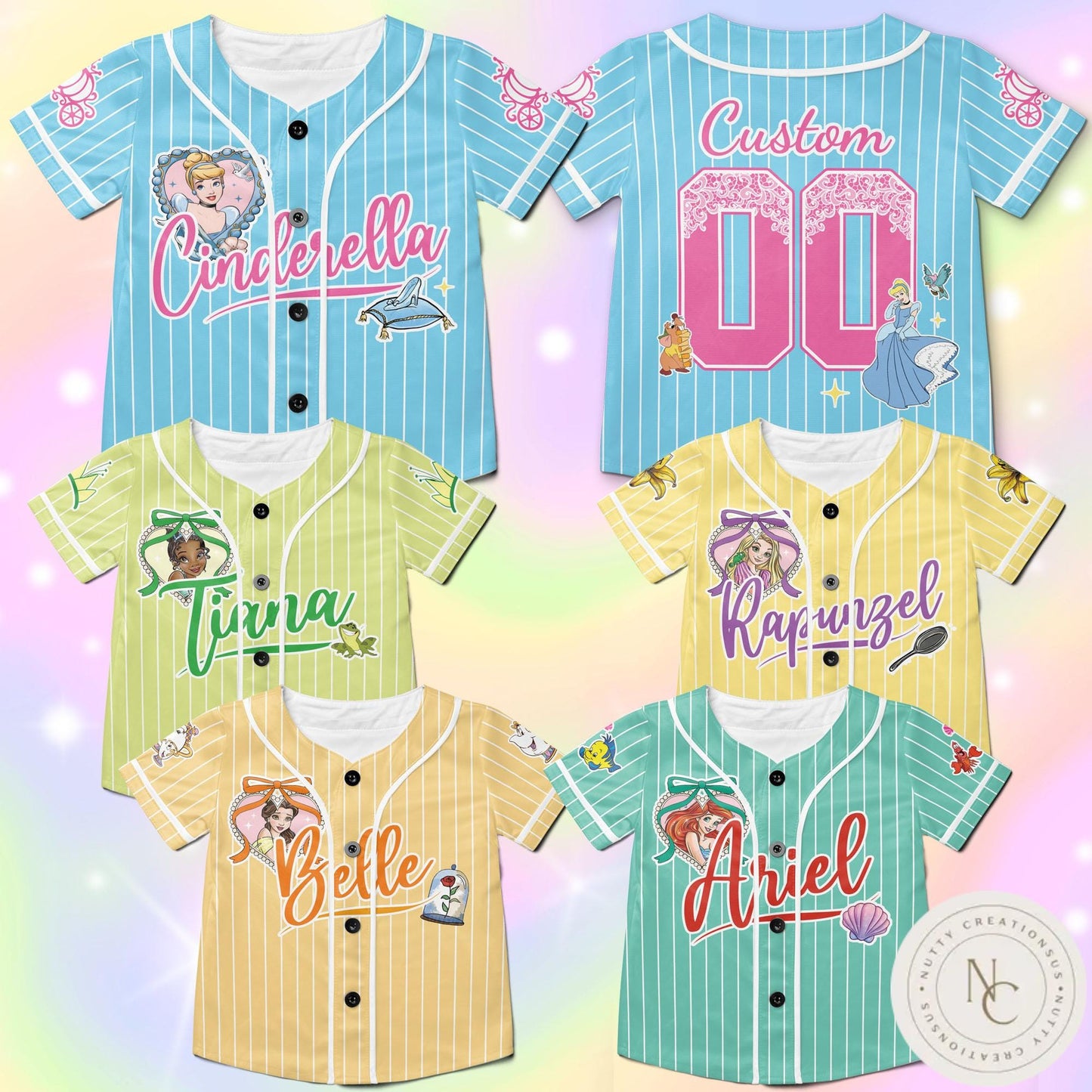 Personalized Disney Princess Baseball Jersey