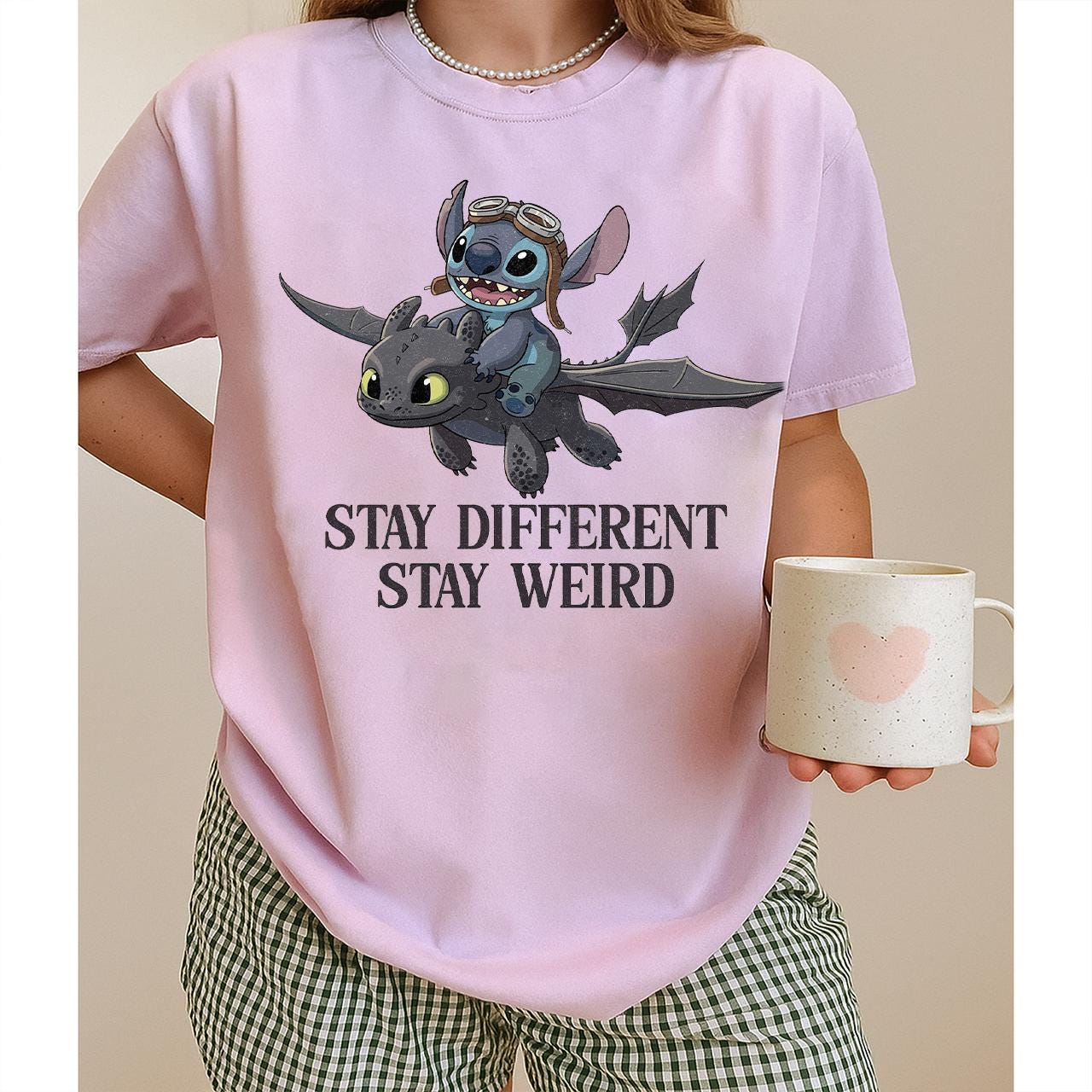 Stitch And Toothless Stay Different Stay Weird Shirt