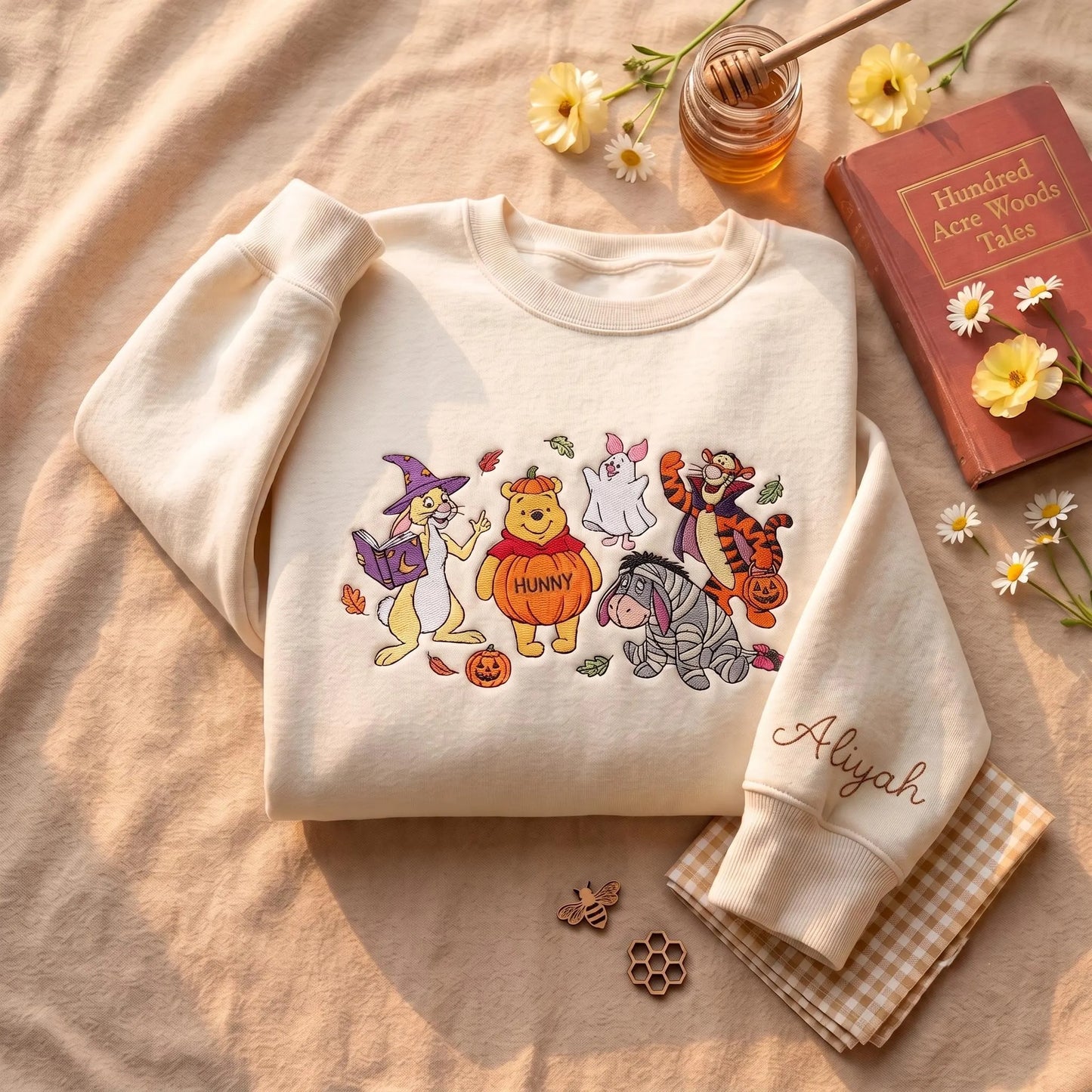 Winnie The Pooh and Friends Fall Embroidered Sweatshirt
