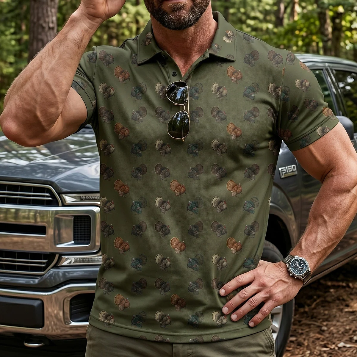 Turkey Hunting Polo Shirt TH3024