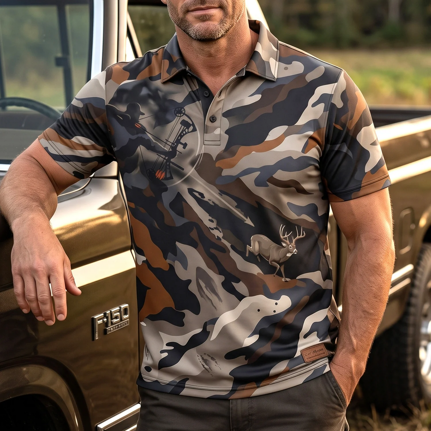 Deer Hunting Polo Shirt TH3004