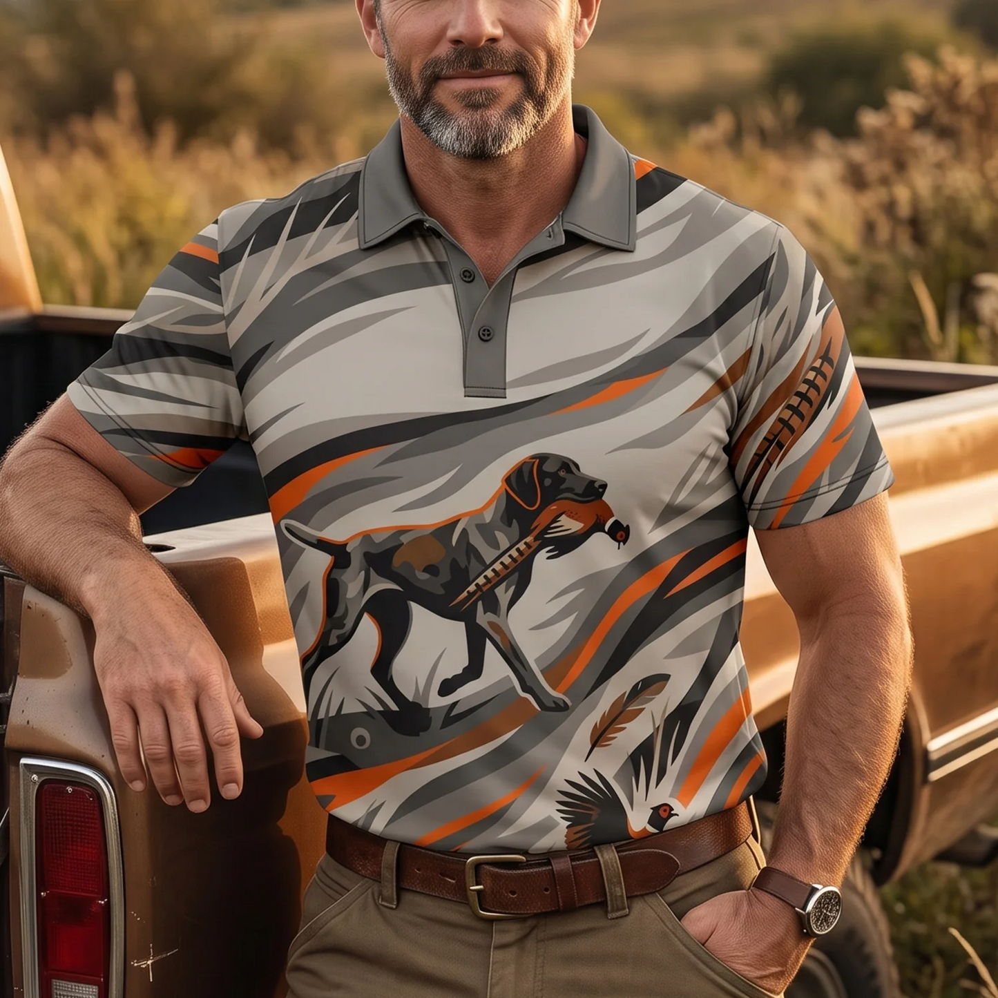 Upland Pheasant Hunting Polo Shirt TH3031