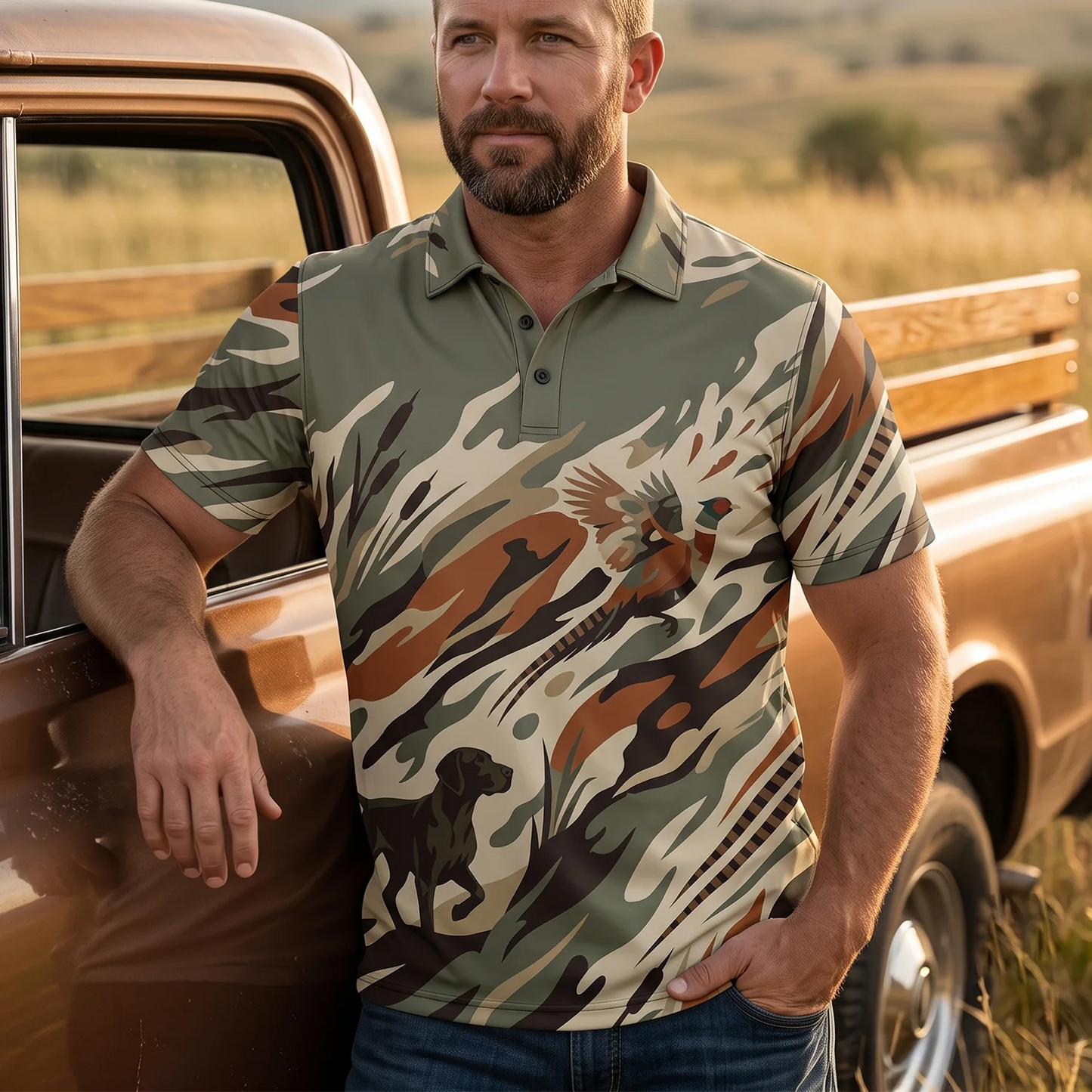 Upland Pheasant Hunting Polo Shirt TH3030