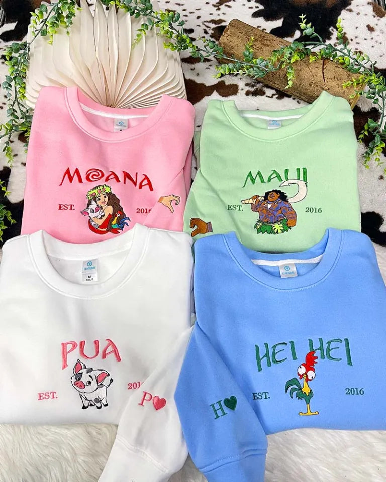 Moana & Friends Embroidered Sweatshirt