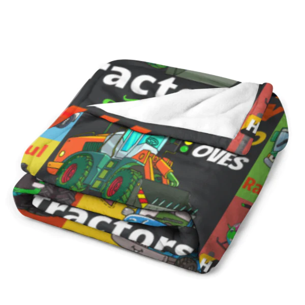 Just A Boy Who Loves Tractors Blanket - Gifts For Kids