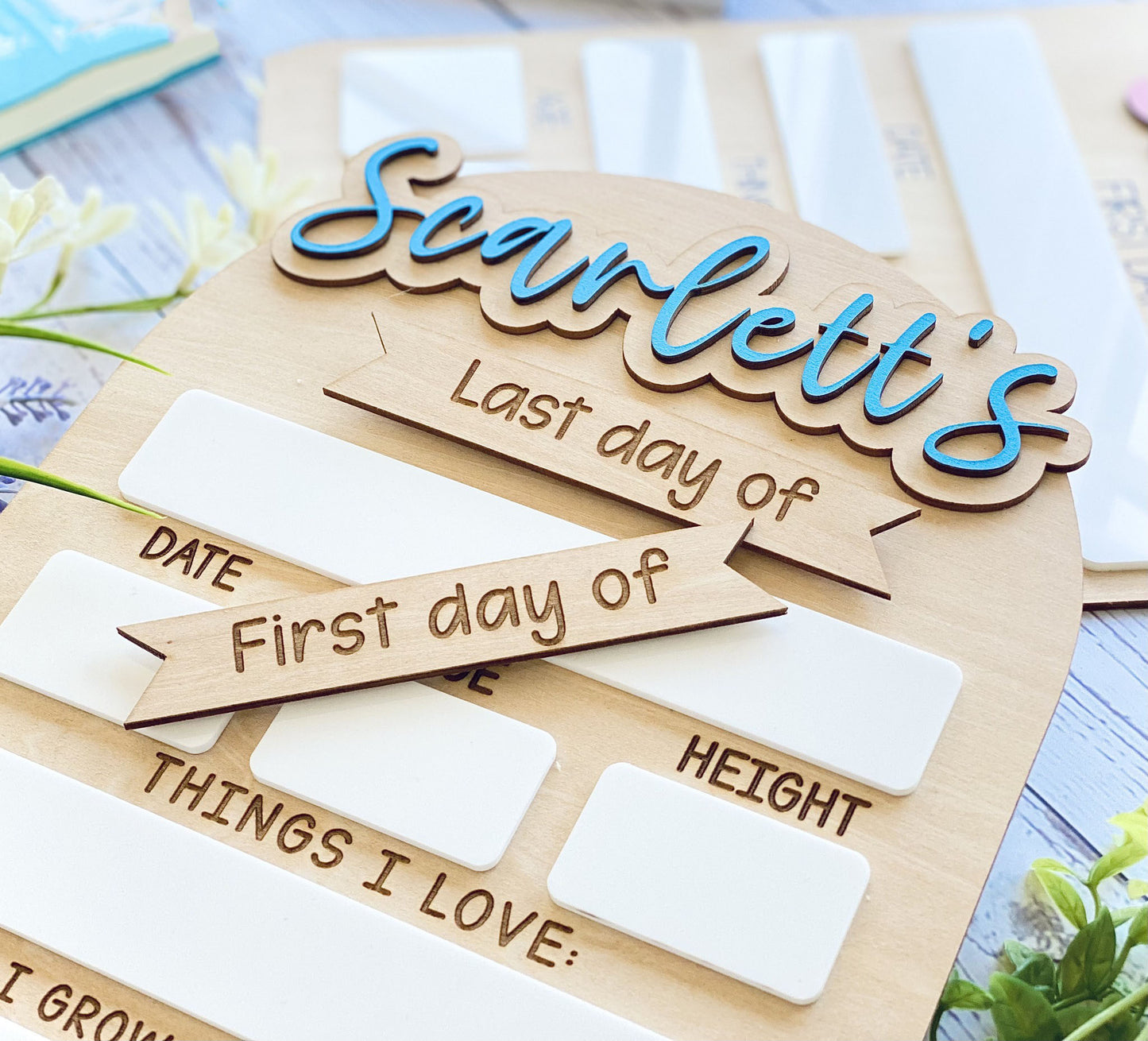 Personalized Engraved First/Last Day Of School Whiteboard