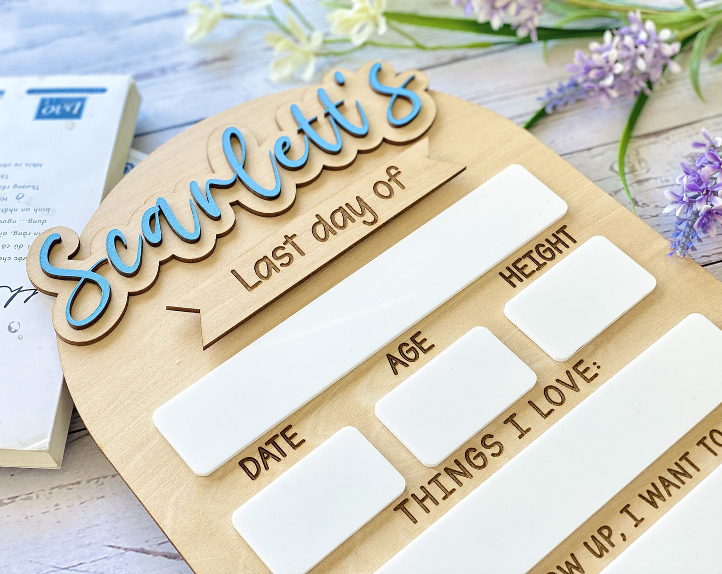 Personalized Engraved First/Last Day Of School Whiteboard