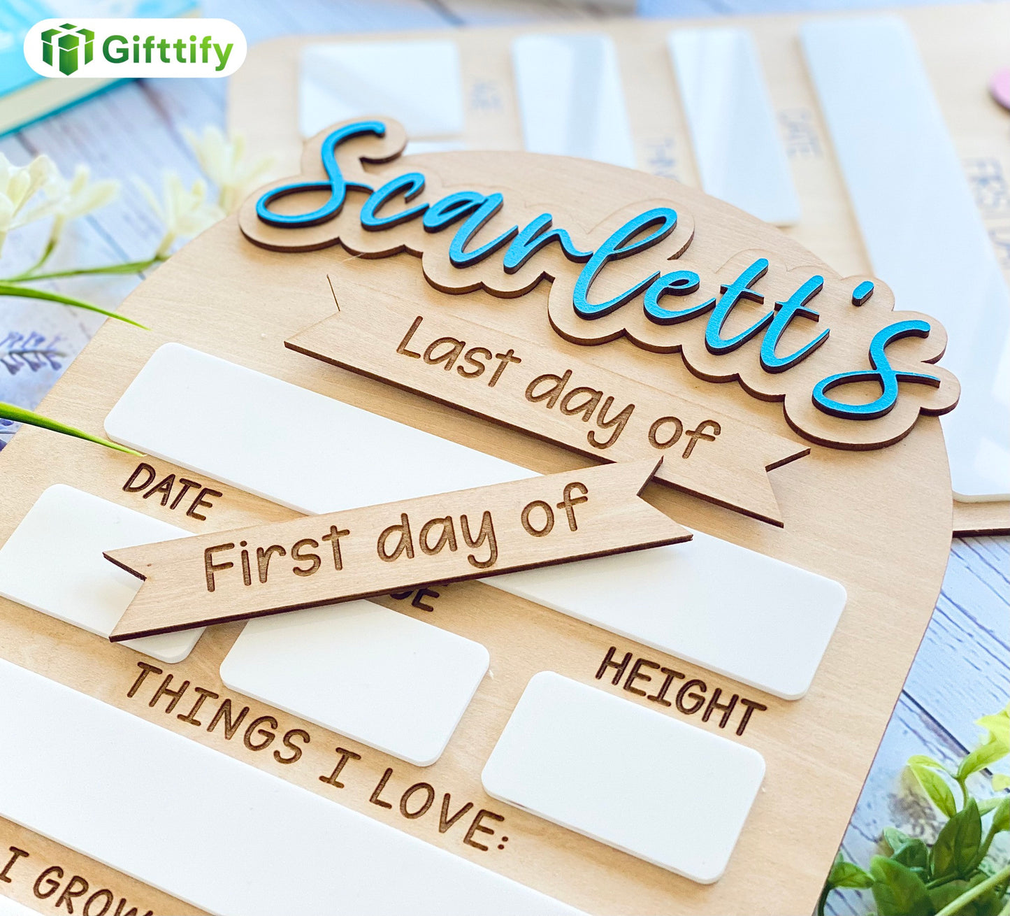 Personalized Engraved First/Last Day Of School Whiteboard