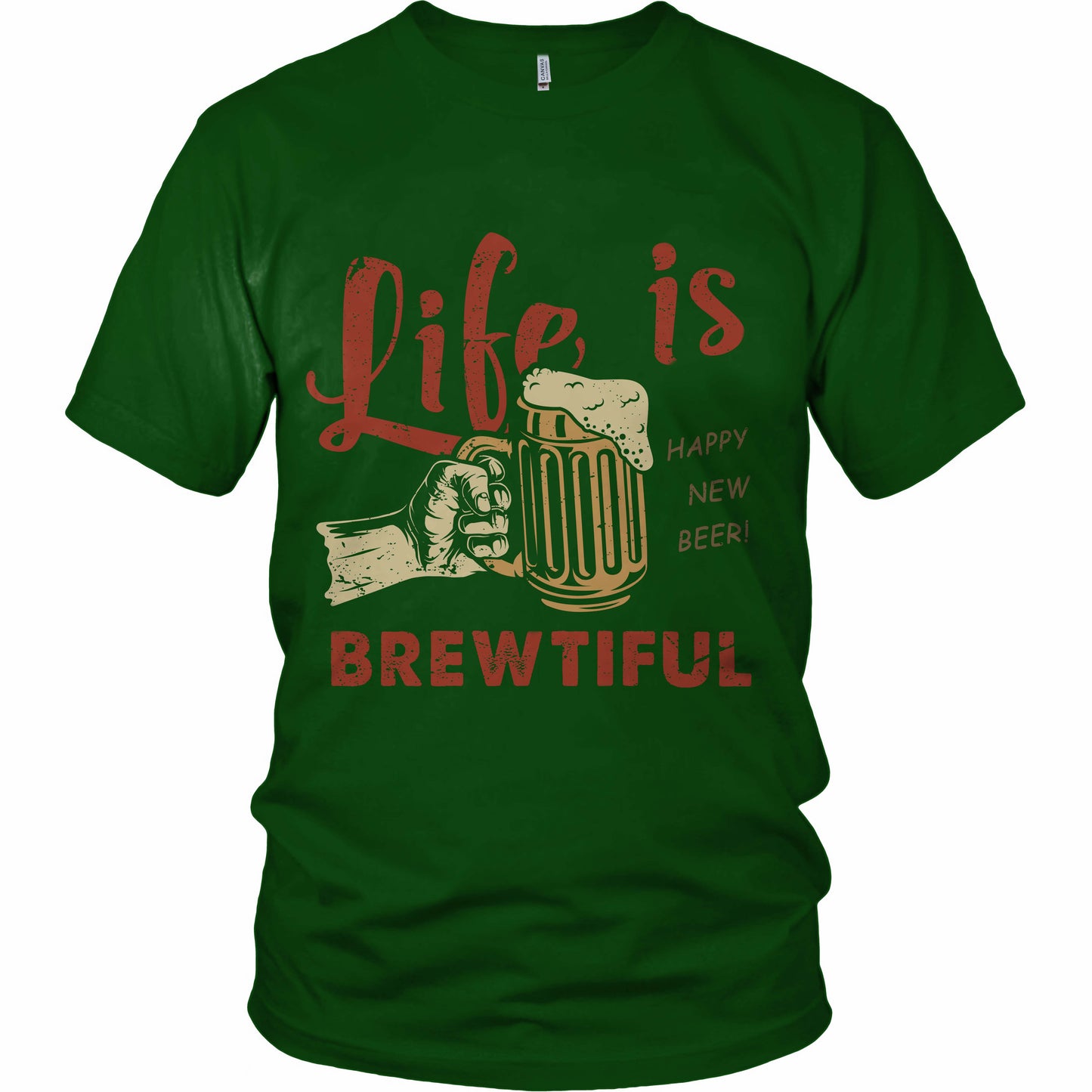 Beer T-shirt - Life Is Brewtiful - T-shirt for Beer Lover