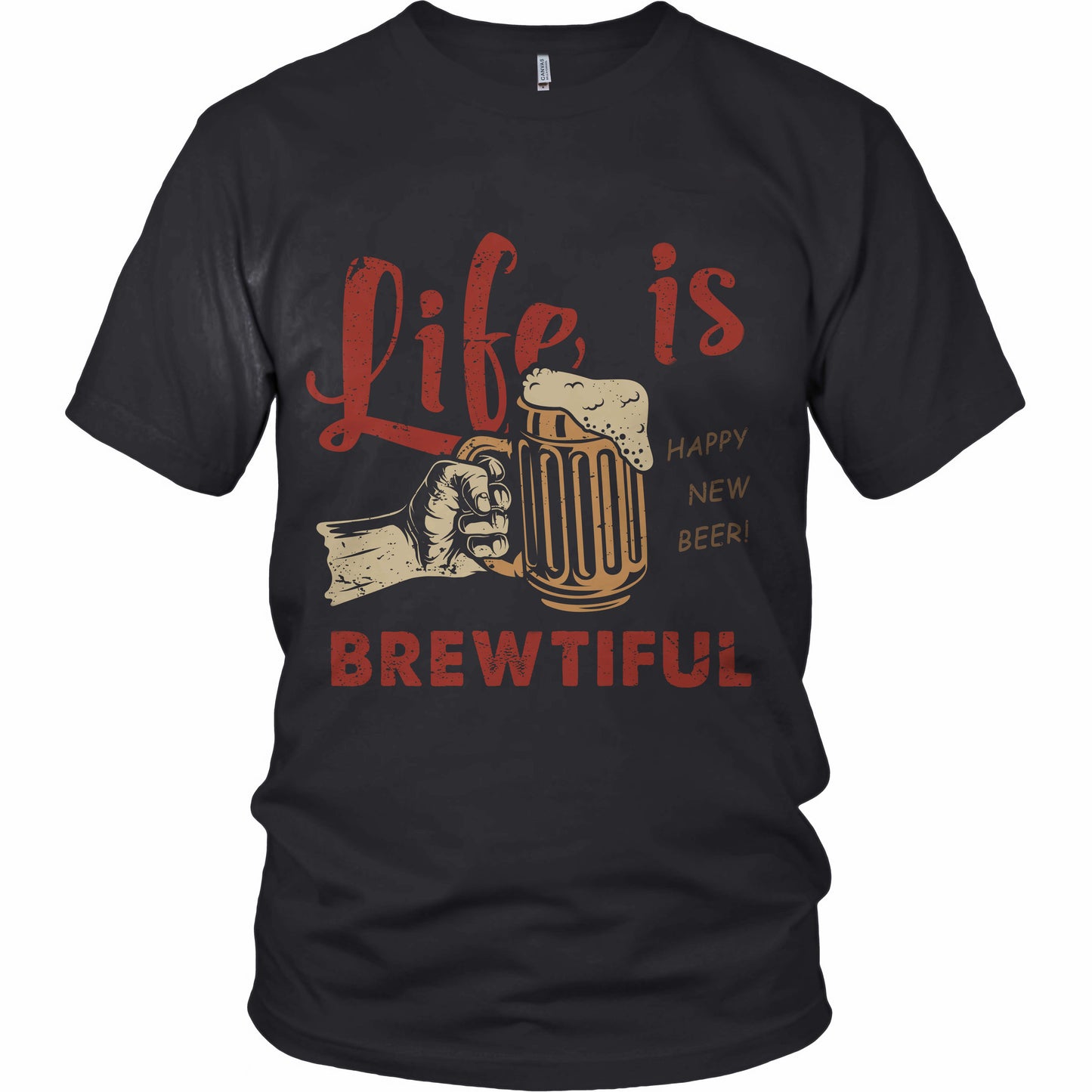 Beer T-shirt - Life Is Brewtiful - T-shirt for Beer Lover