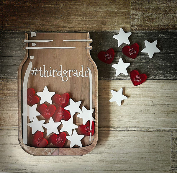 Personalized Reward Jar Be Kind Hearts For Kids Teacher Family