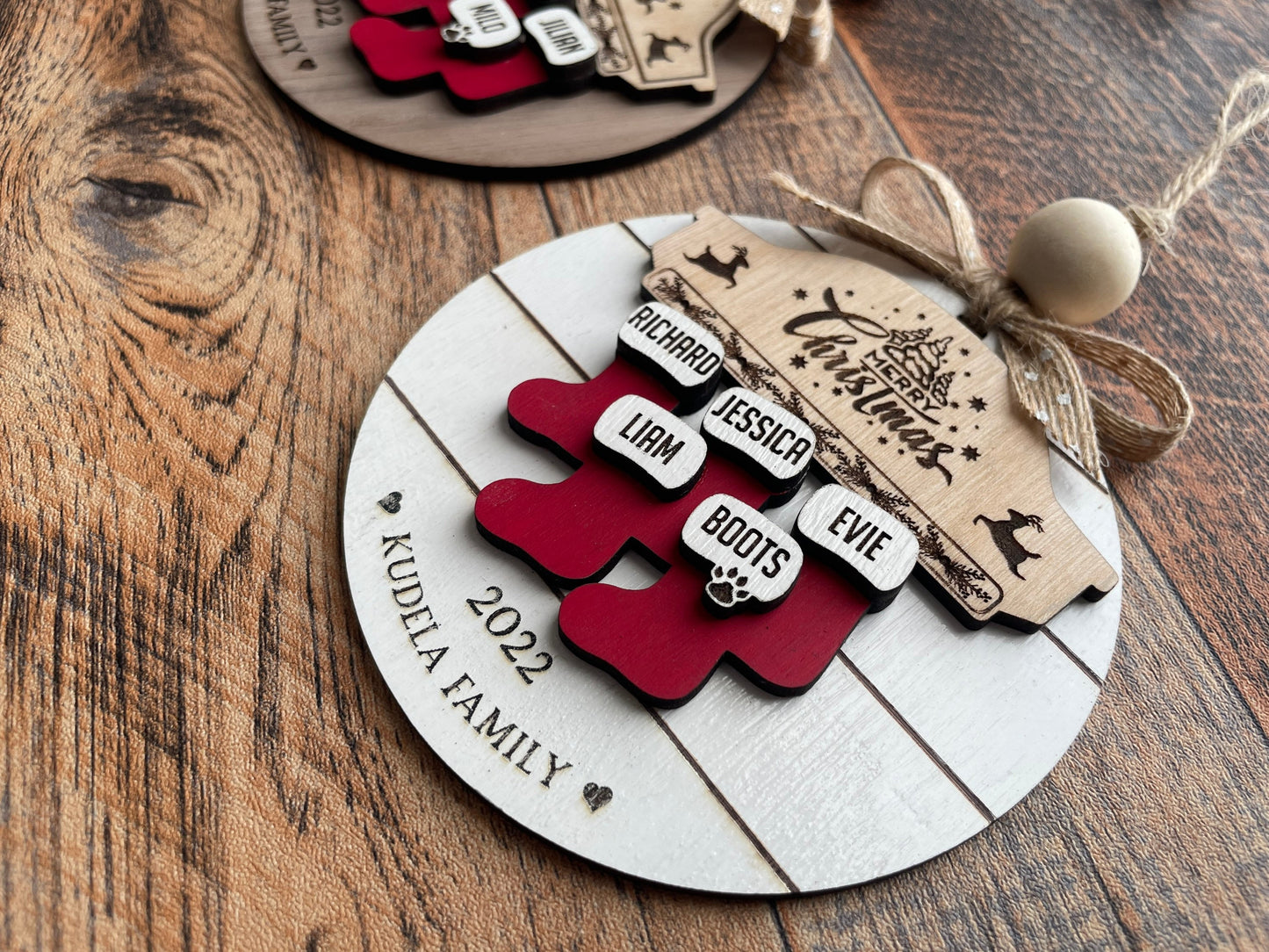 Personalized Stockings Family Christmas Ornaments