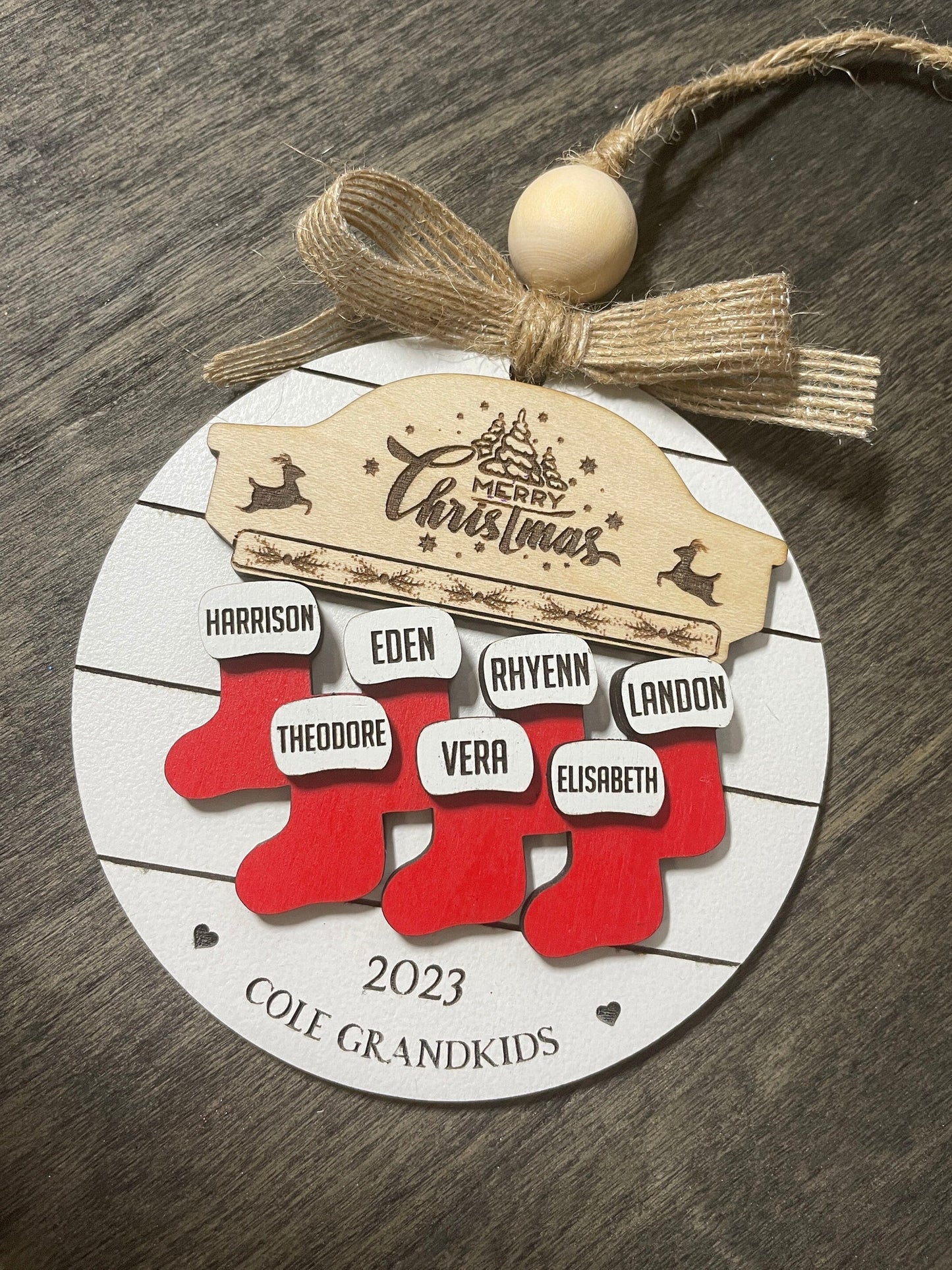 Personalized Stockings Family Christmas Ornaments