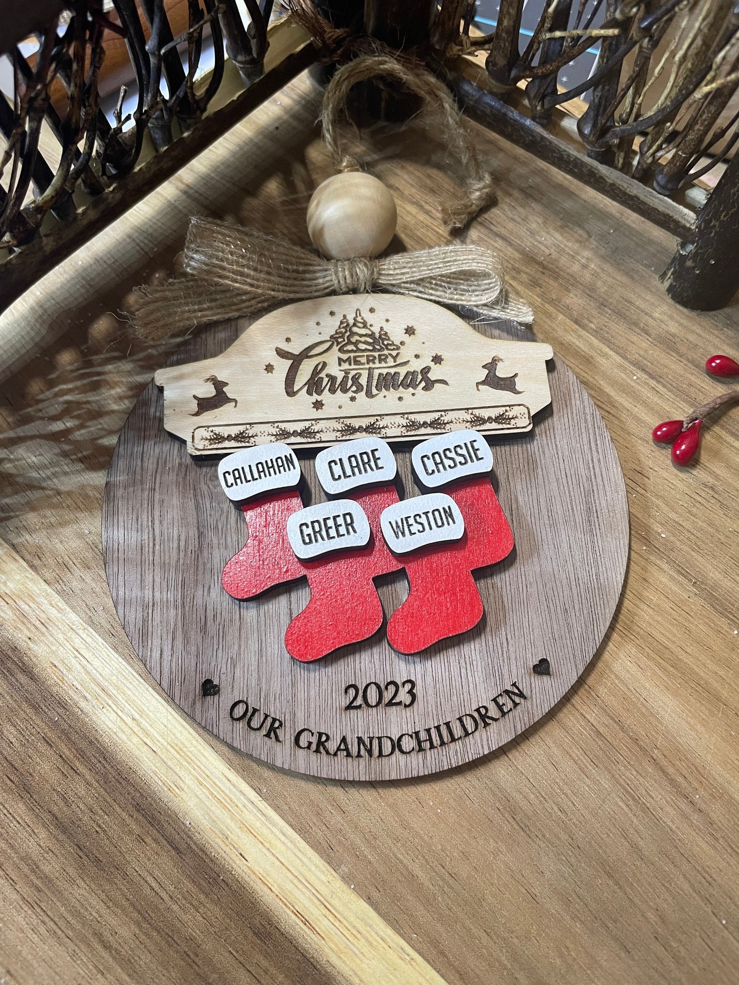 Personalized Stockings Family Christmas Ornaments