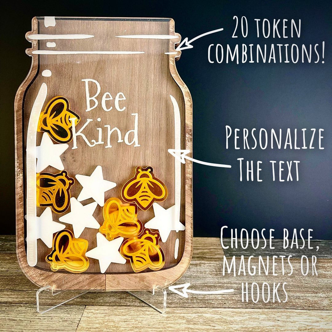 Bee kind Personalized Reward Jar