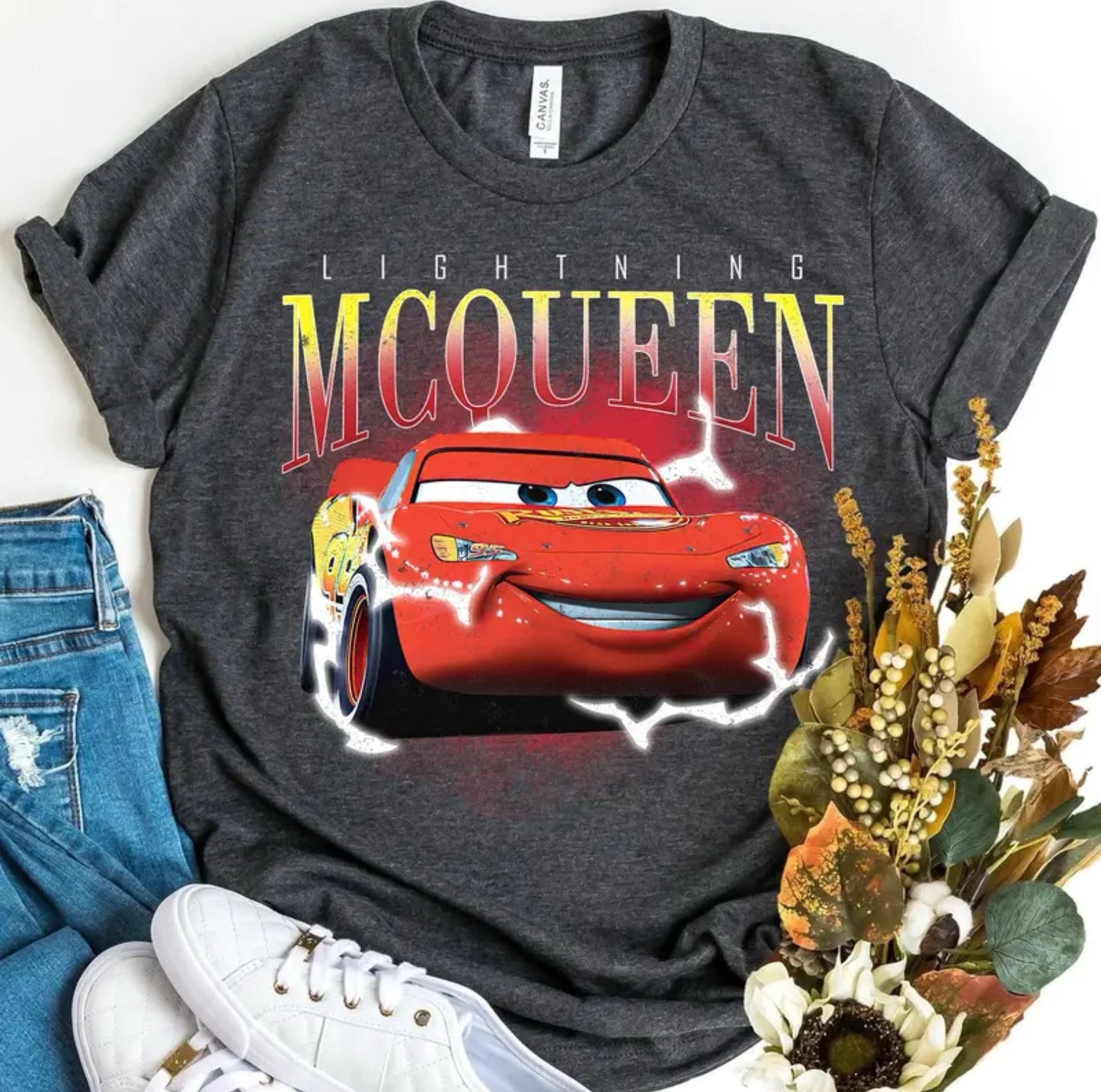 95 Lightning McQueen and Matter Car Shirt