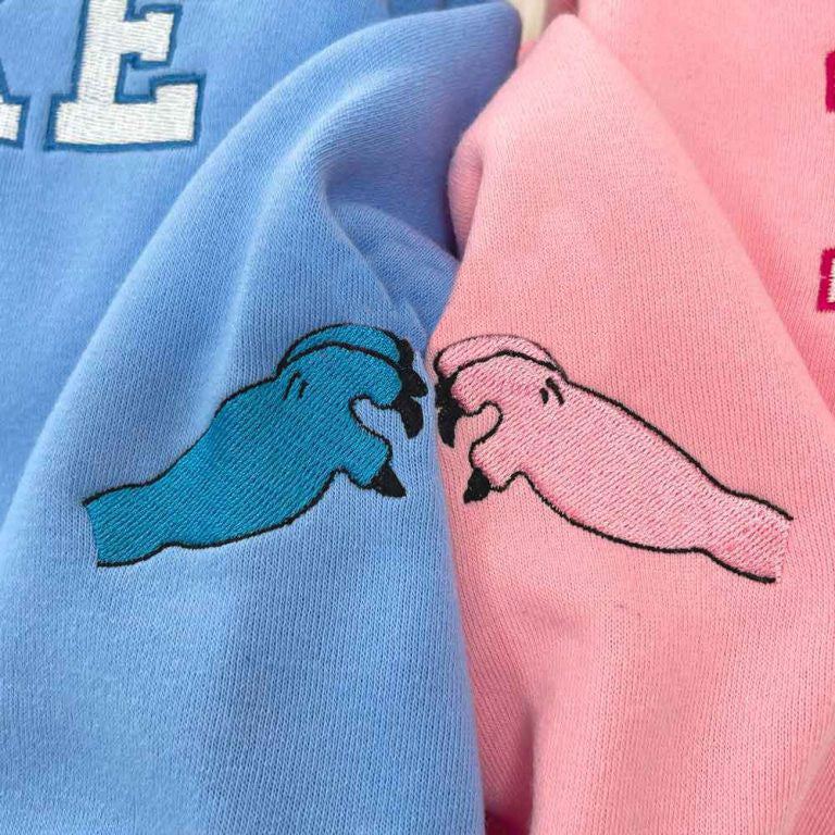 Stitch And Angel Embroidered Sweatshirt