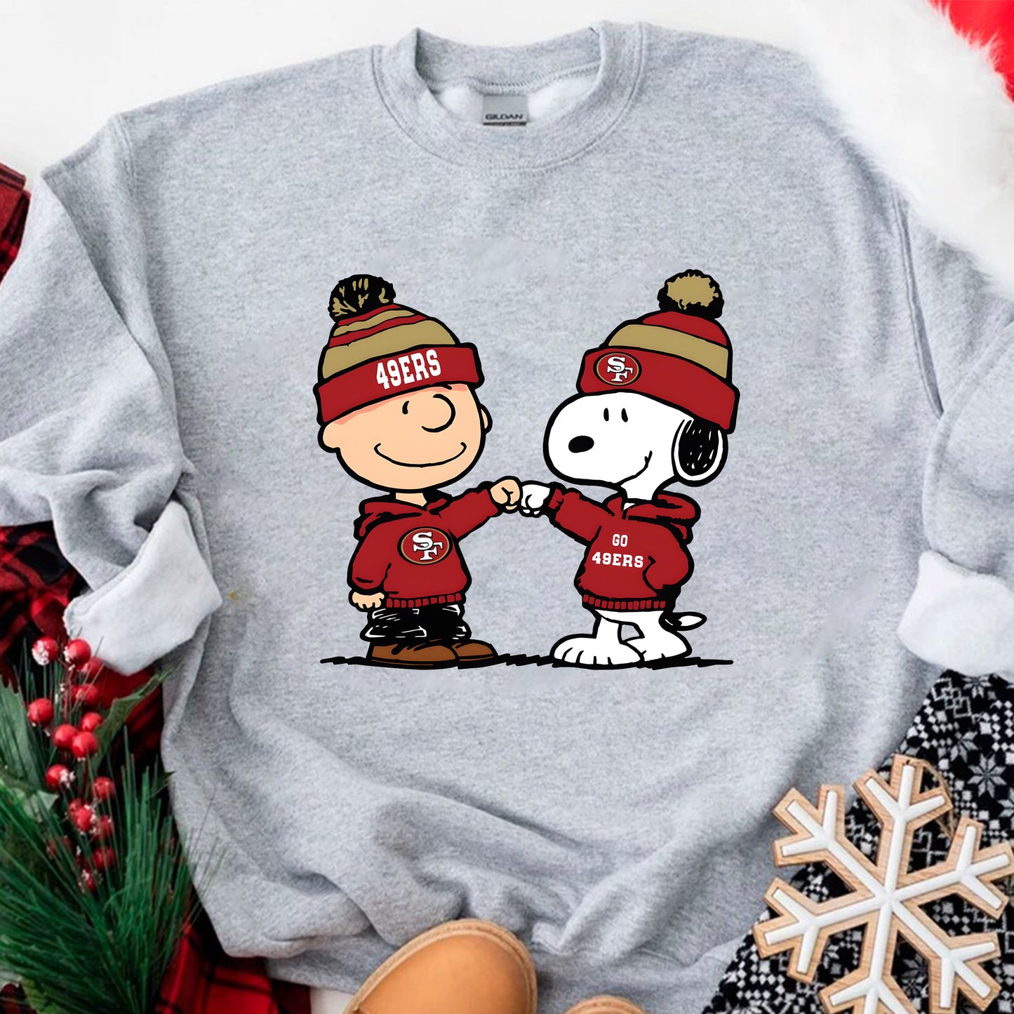 Charlie Brown And Snoopy Football NFLSweatshirt