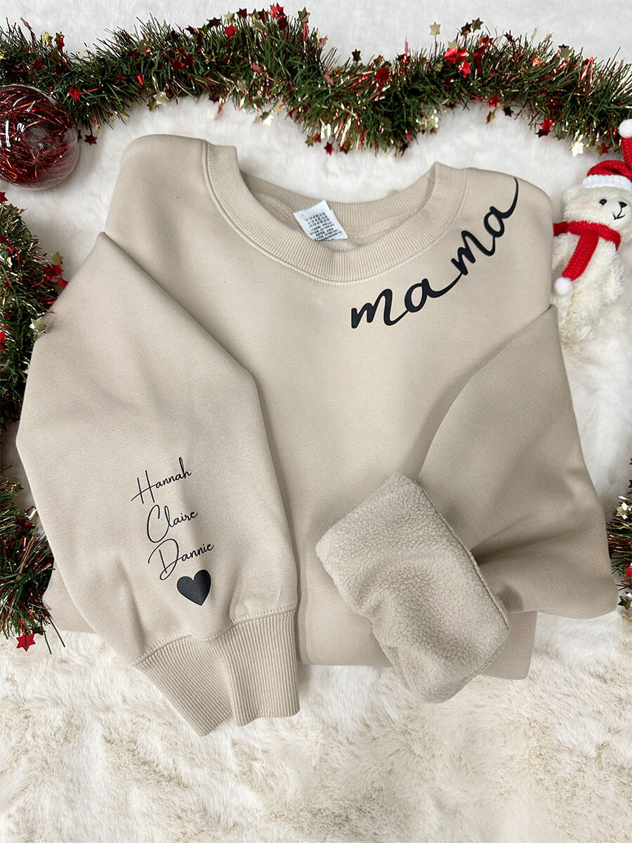 CUSTOM COLLAR MAMA SWEATSHIRT