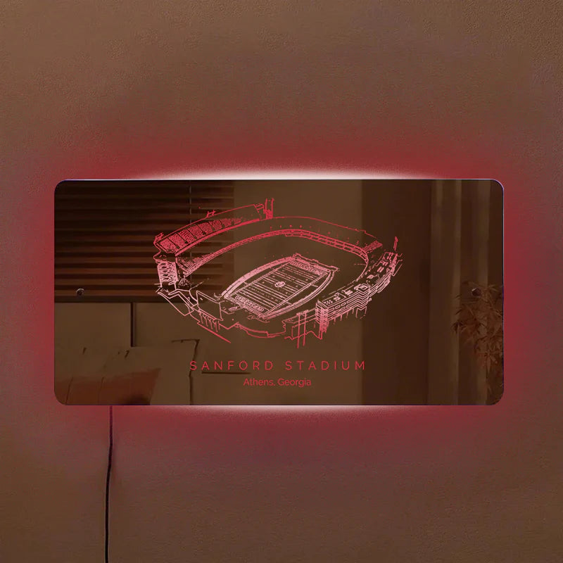 Custom Your Favorite Football Stadium Mirror Light Series – Gifts for Sports Lovers