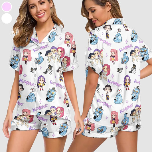 Kpop Demon Hunters Satin Pajama Set