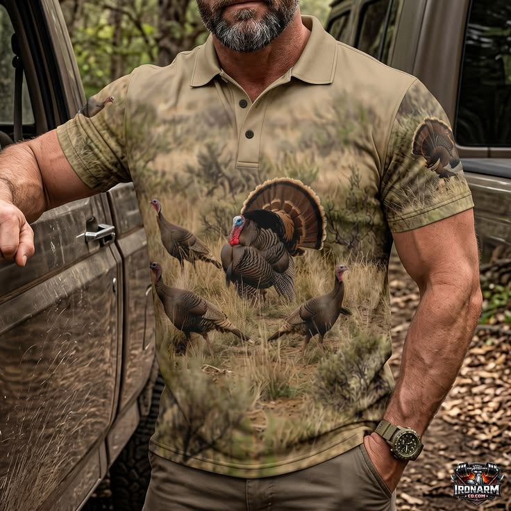 Wild Turkey Hunting Polo Shirt TH3023
