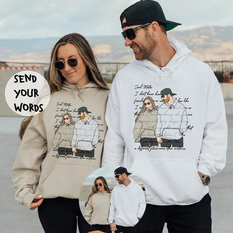 Confession Letter Custom Portrait Couple Sweatshirt