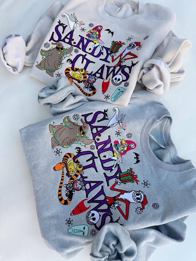 Sandy Claws The Nightmare Before Christmas Embroidery Sweatshirt