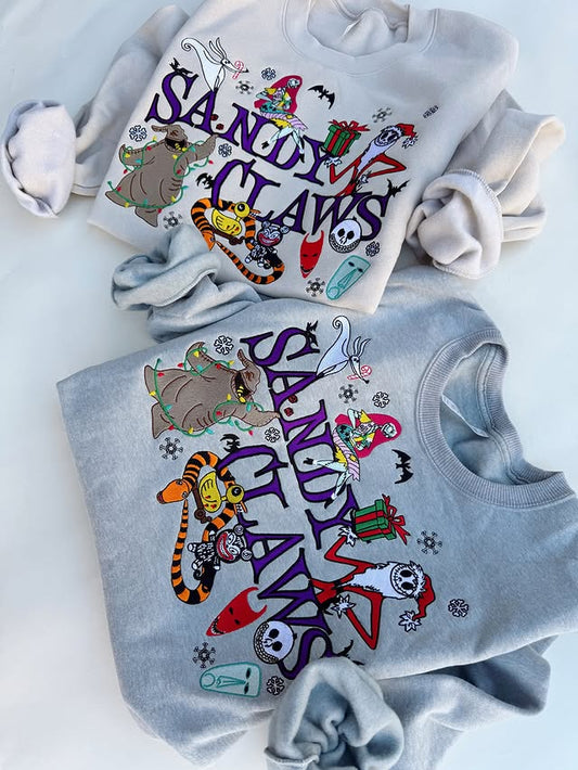 Sandy Claws The Nightmare Before Christmas Embroidery Sweatshirt