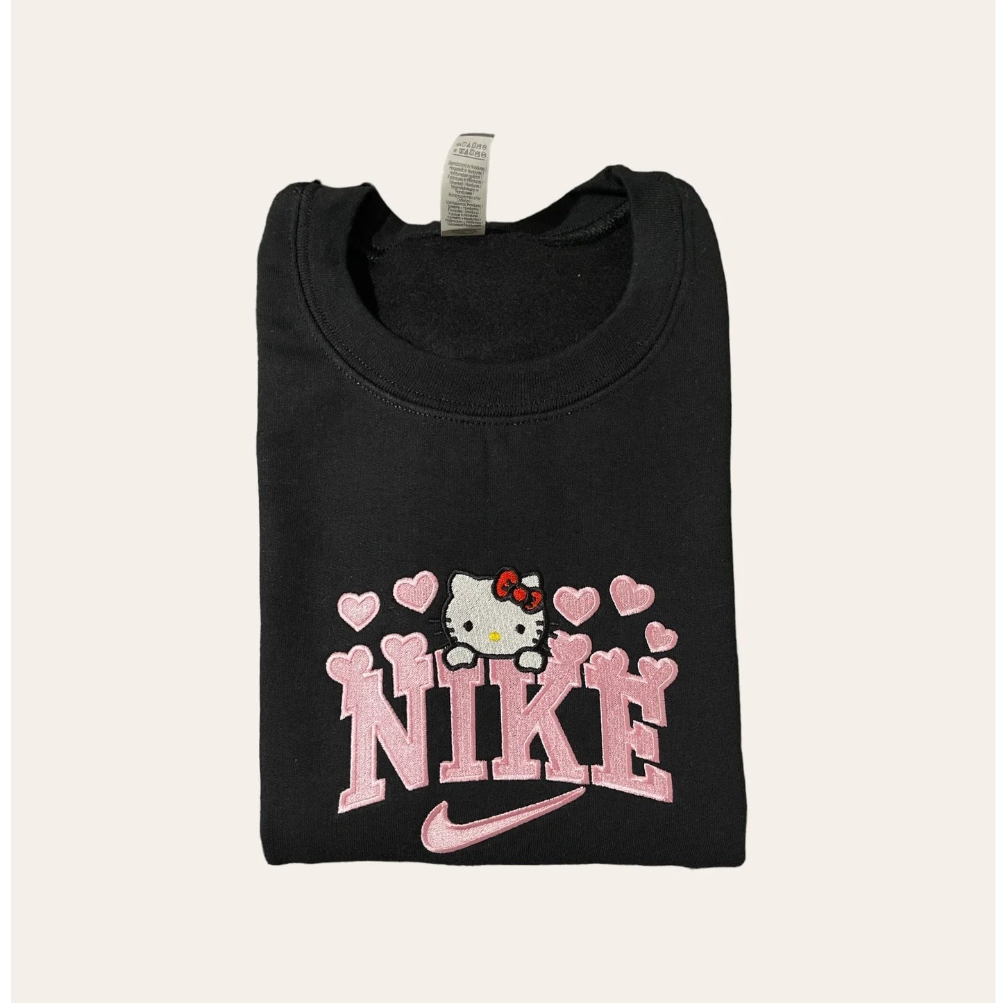 Heart Cat embroidery sweatshirt