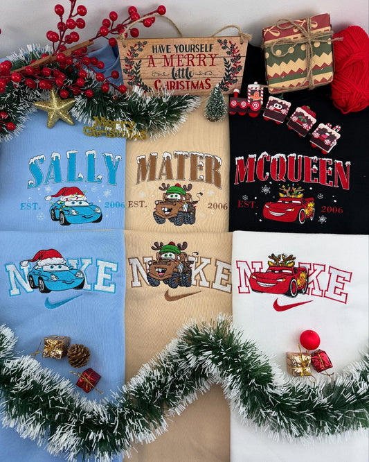 Lightning Mcqueen Christmas Embroidered Sweatshirt