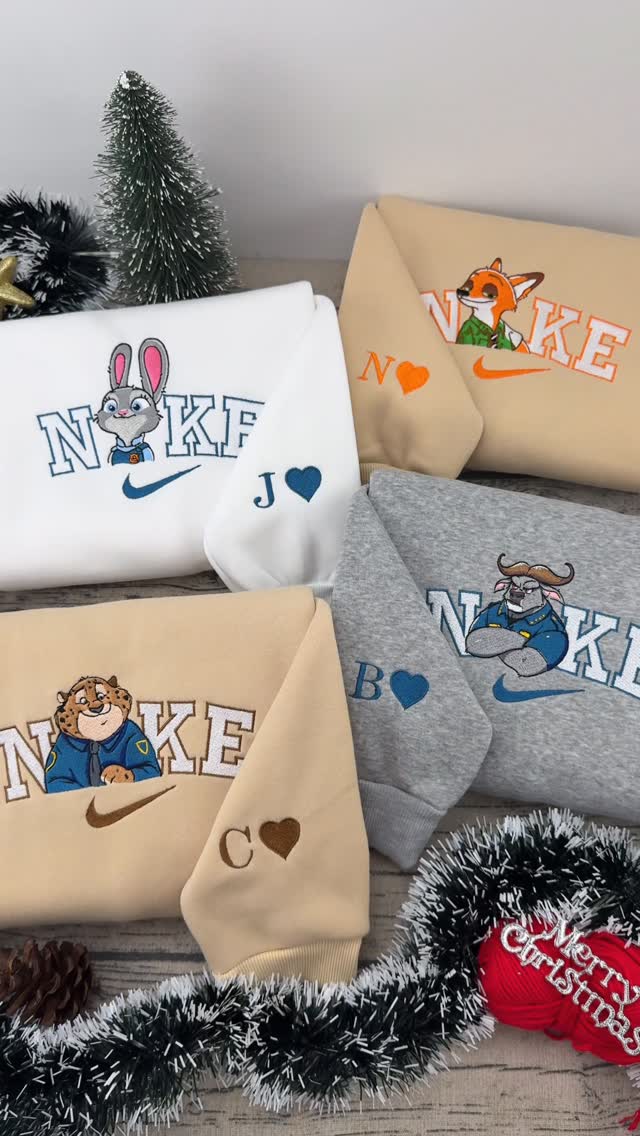 Nick and Judy Zootopia Embroidered Sweatshirt