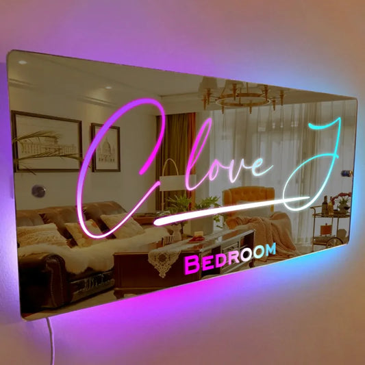 PERSONALISED NAME MIRROR - LIGHT UP MIRROR