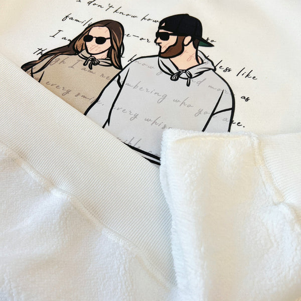 Confession Letter Custom Portrait Couple Sweatshirt